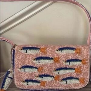 Made in India Sardine 🐟Beaded Bag in pink